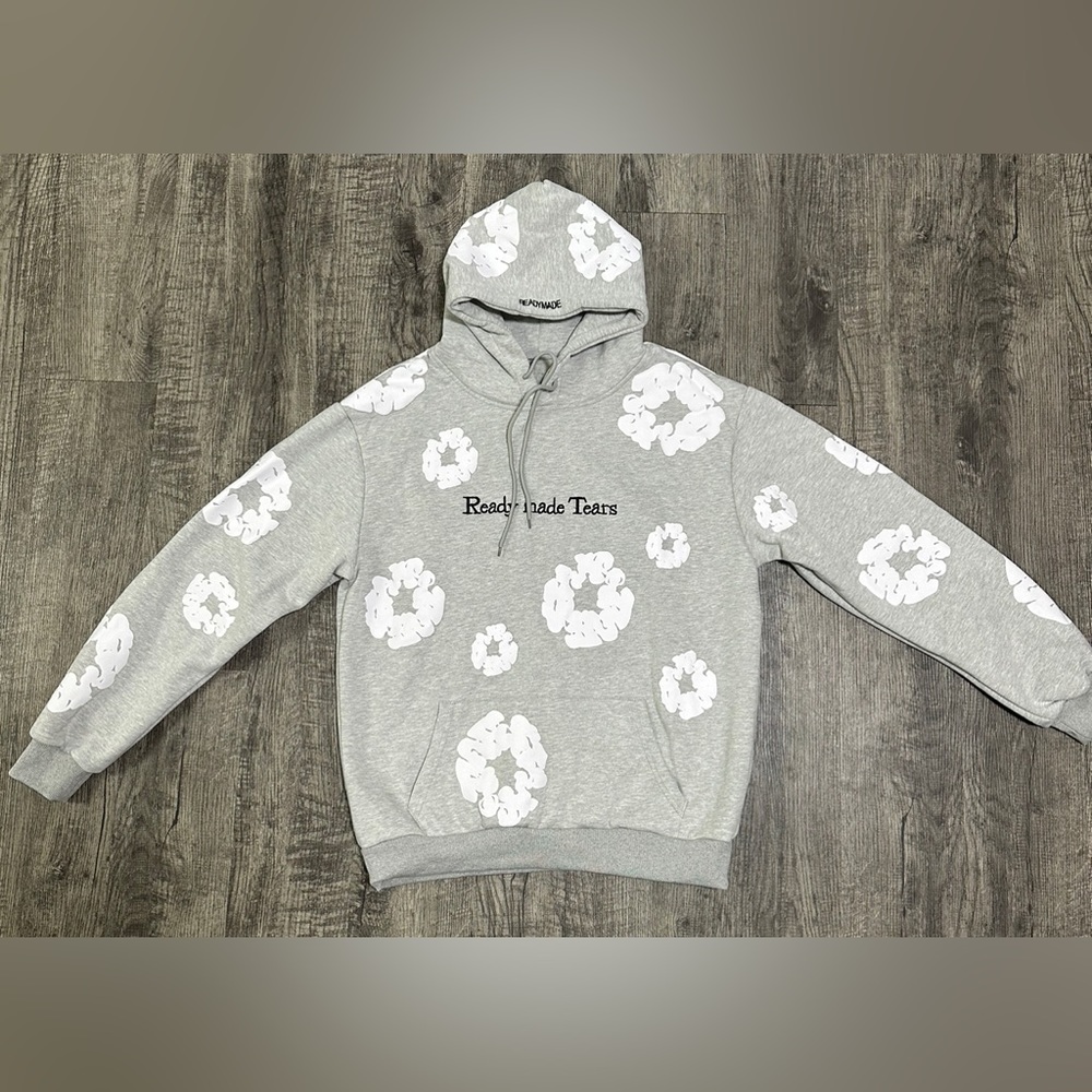 New Denim Tears Pullover Hoodie Gray Size L